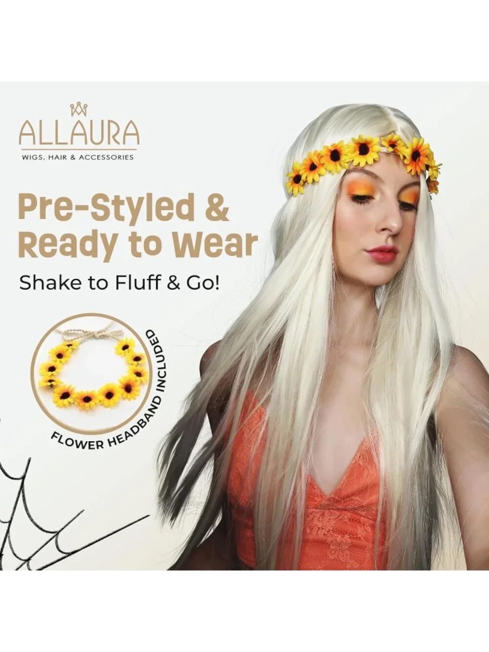 Women's Blonde 1 10 Inch Heat Resistant Realistic Disco Long Curly Hair Wigs